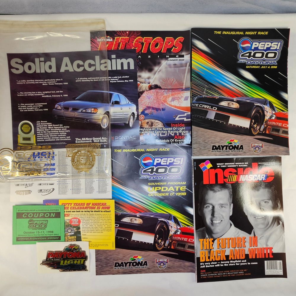 Vintage 1998 Pepsi 400 Daytona Inaugural Night Race NASCAR 50th‎ Anniversary Set - Picture 14 of 16